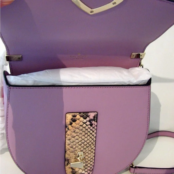 NWT Kate Spade Robyn Exotic Saddle Bag